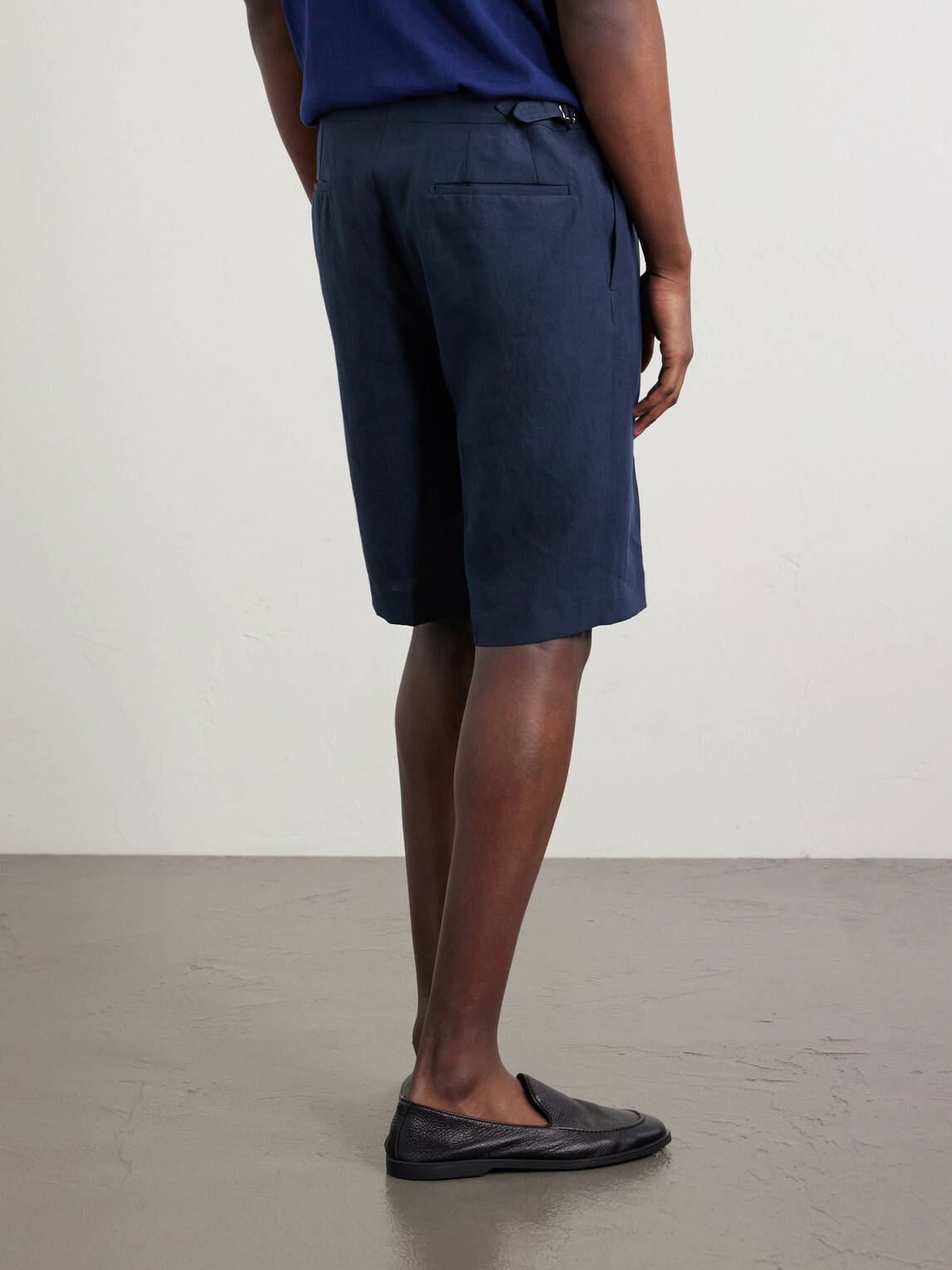 De Petrillo - Straight-Leg Linen Shorts - Blue