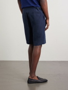 De Petrillo - Straight-Leg Linen Shorts - Blue
