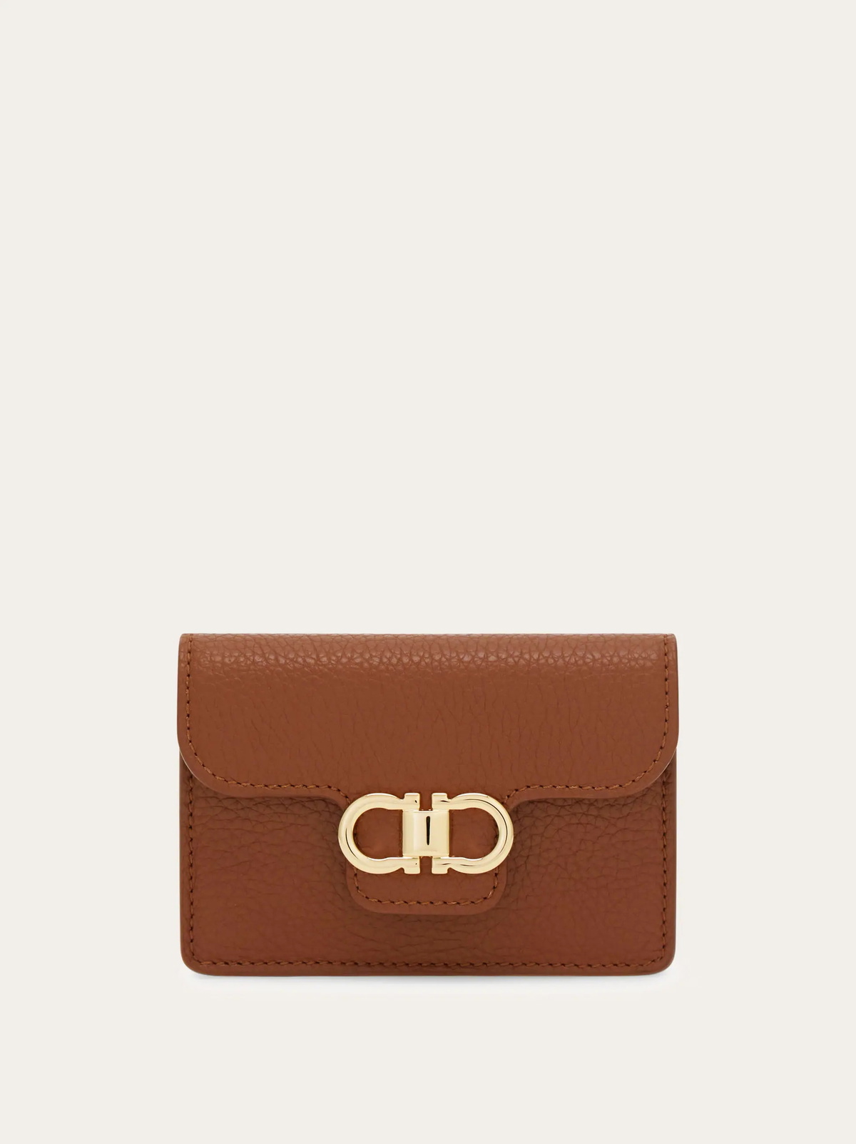 Ferragamo Womens Gancini key holder in Brown
