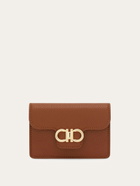 Ferragamo Womens Gancini key holder in Brown