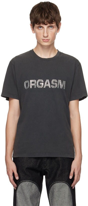 Photo: Carne Bollente SSENSE Exclusive Gray 'Orgasm' T-Shirt