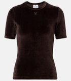 Courrèges Cotton-blend velvet T-shirt