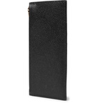 Valextra - Full-Grain Leather Zipped Cardholder - Men - Black