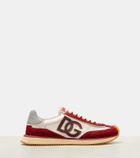Dolce&Gabbana DG Cushion suede-trimmed sneakers