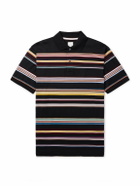 Paul Smith - Striped Cotton-Piqué Polo Shirt - Black