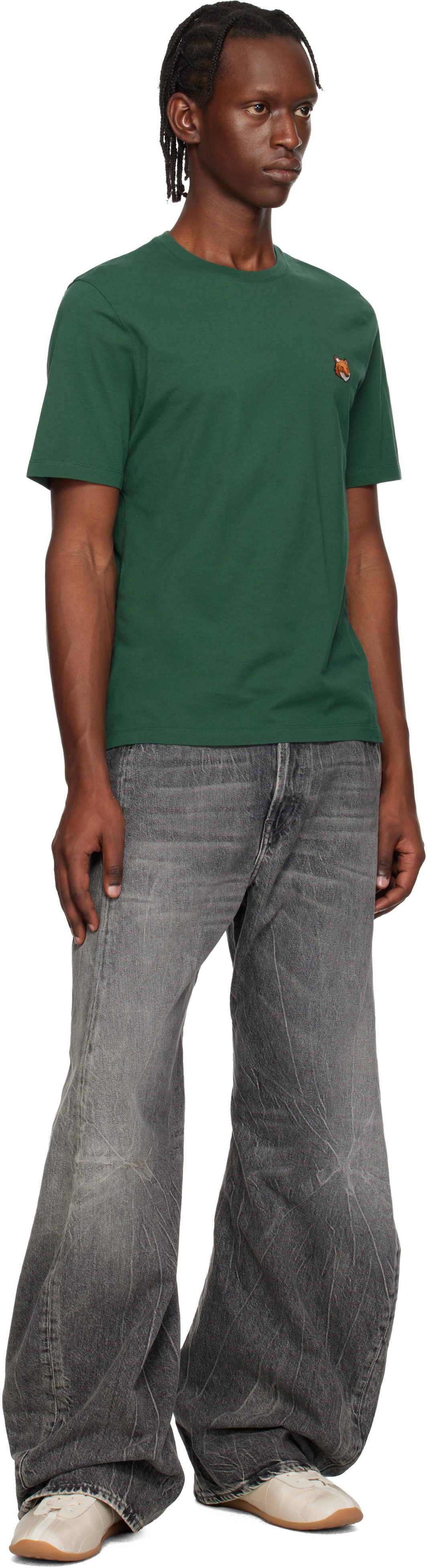 Maison Kitsuné Green Fox Head Regular T-shirt
