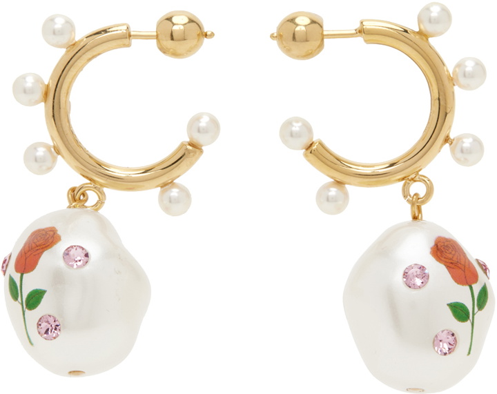 Photo: Safsafu Gold & White Jelly Beans Earrings