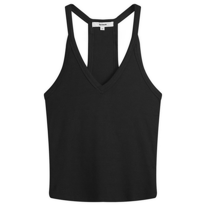 Photo: Joah Brown Women's V-Neck Racerback Tank Top in Black