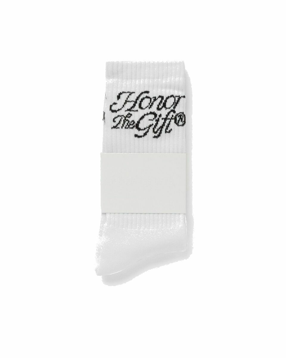 Photo: Honor The Gift Htg Script Sock White - Mens - Socks
