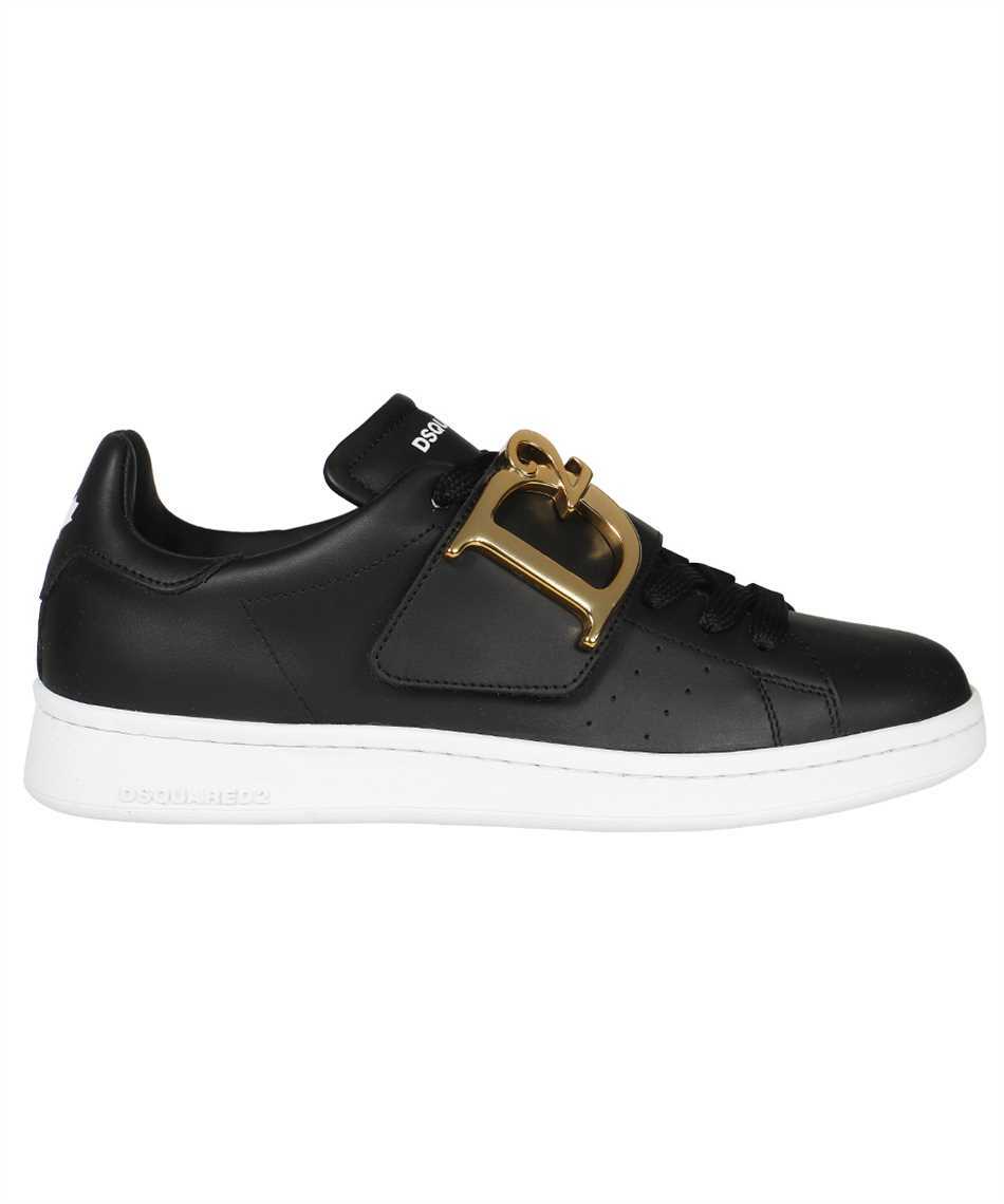 スニーカー Dsquared2 Low-Top Leather Sneakers With Denim Profiles Dsquared2 Low-top leather sneakers with denim profiles