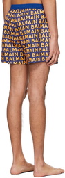 Balmain Blue Polyester Swim Shorts