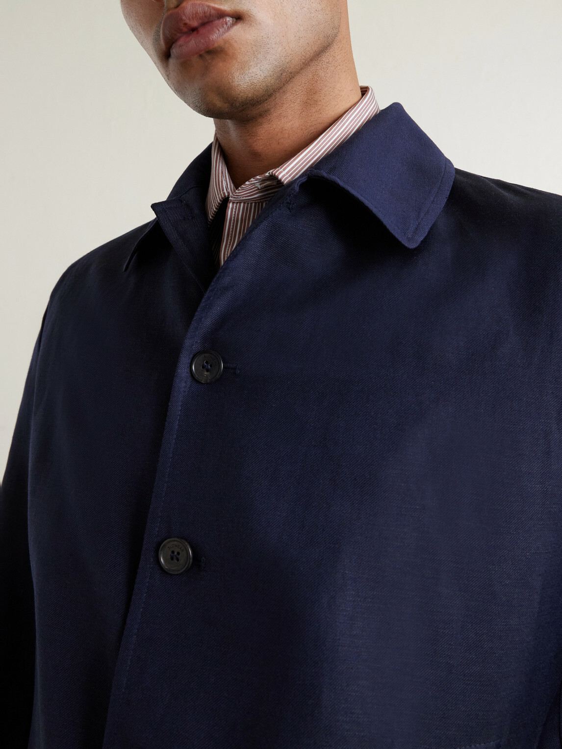 Slowear - Wool and Linen-Blend Bomber - Blue