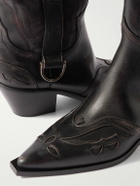 Enfants Riches Déprimés - Distressed Leather Cowboy Boots - Black