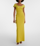 Solace London Adele satin-trimmed gown