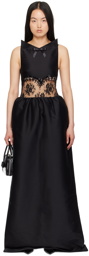 SHUSHU/TONG Black Paneled Maxi Dress