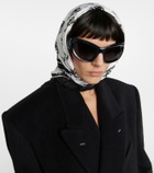 Balenciaga - BB logo jacquard silk scarf