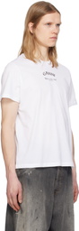 GANNI White Relaxed O-Neck T-shirt