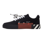 Off-White Black and Purple Low Vulcanized Sneakers