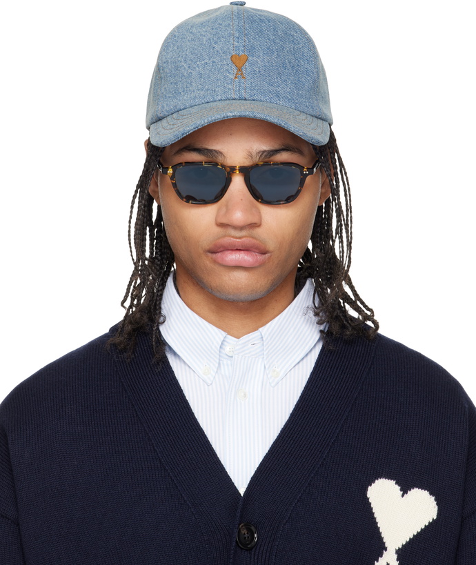 Photo: AMI Paris Blue Denim Ami de Coeur Embroidery Cap