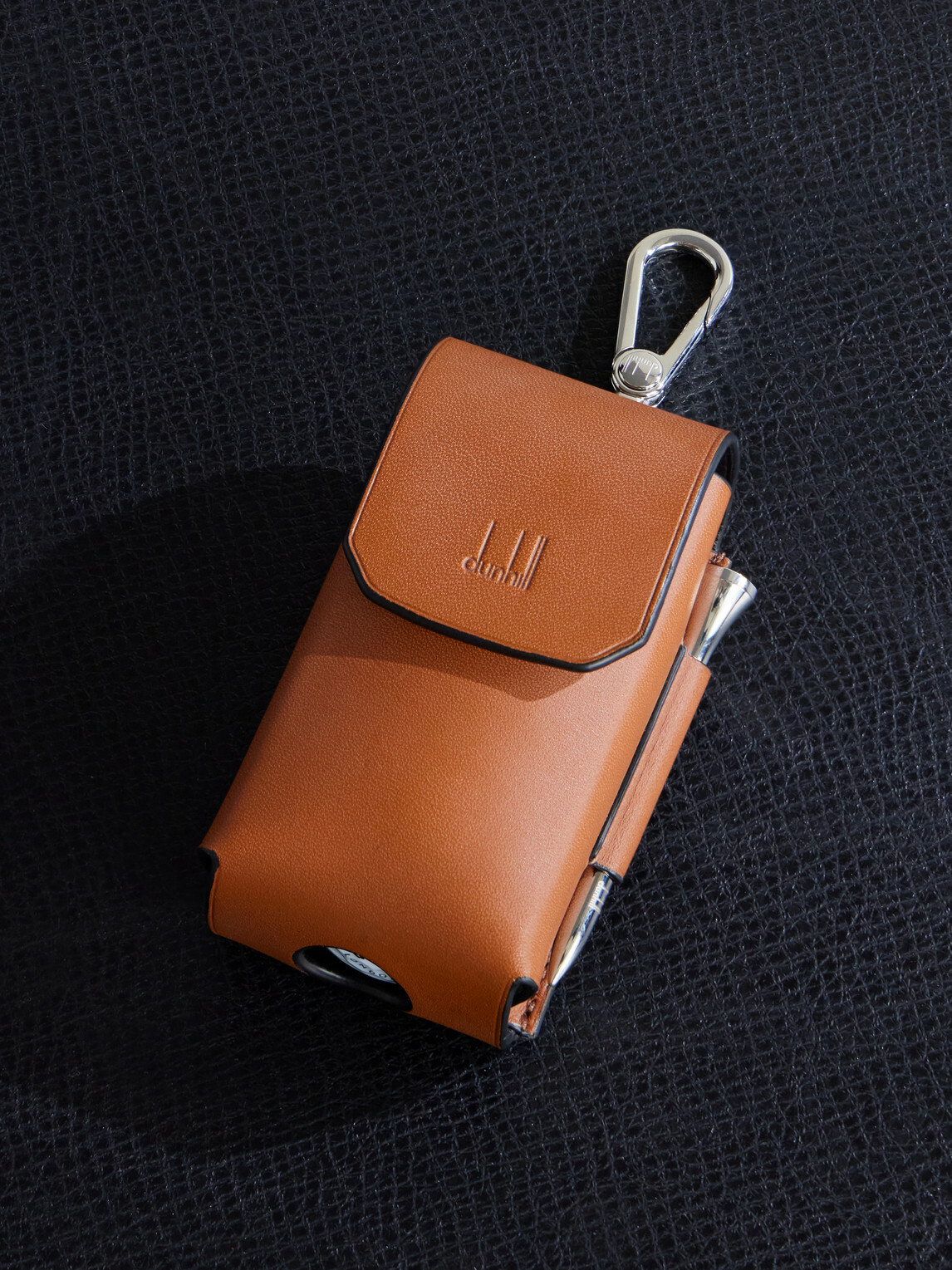 Dunhill - Double Golf Ball With Leather Case - Brown