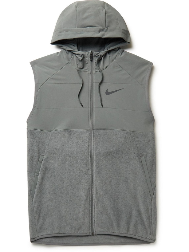 Photo: Nike Training - Shell-Panelled Therma-FIT Gilet - Gray