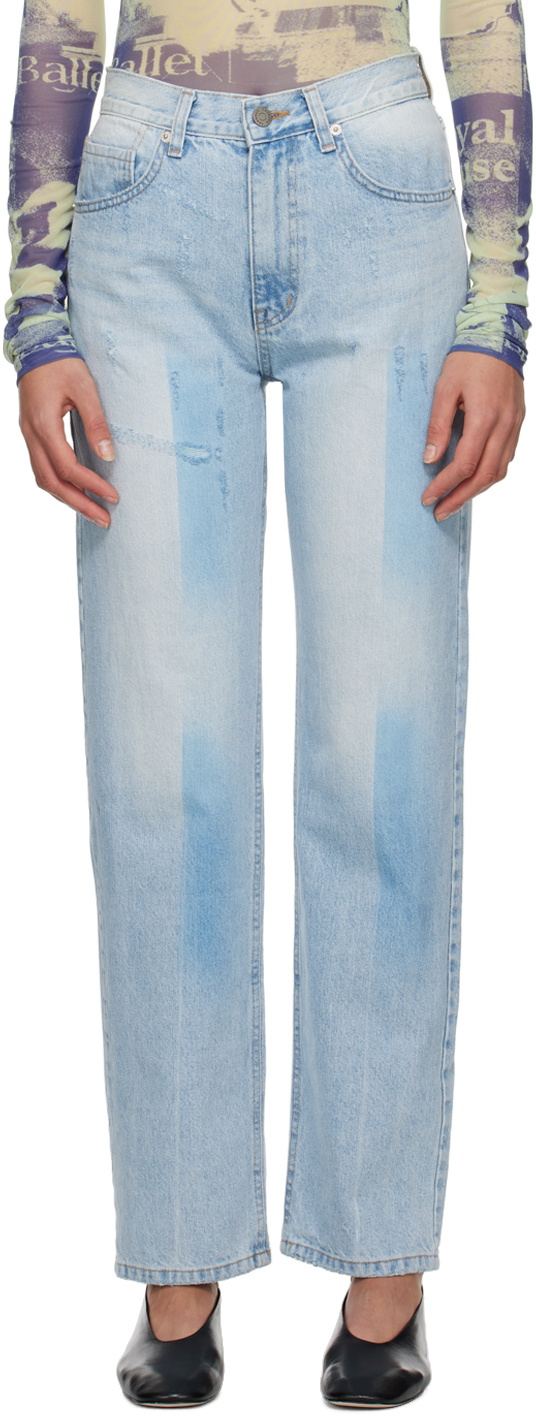 TheOpen Product Blue Shaded Jeans