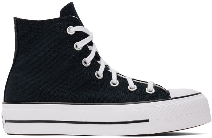 Photo: Converse Black Chuck Taylor All Star Lift High Top Sneakers