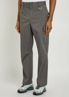 Moncler Stretch-cotton Cargo Trousers Charcoal
