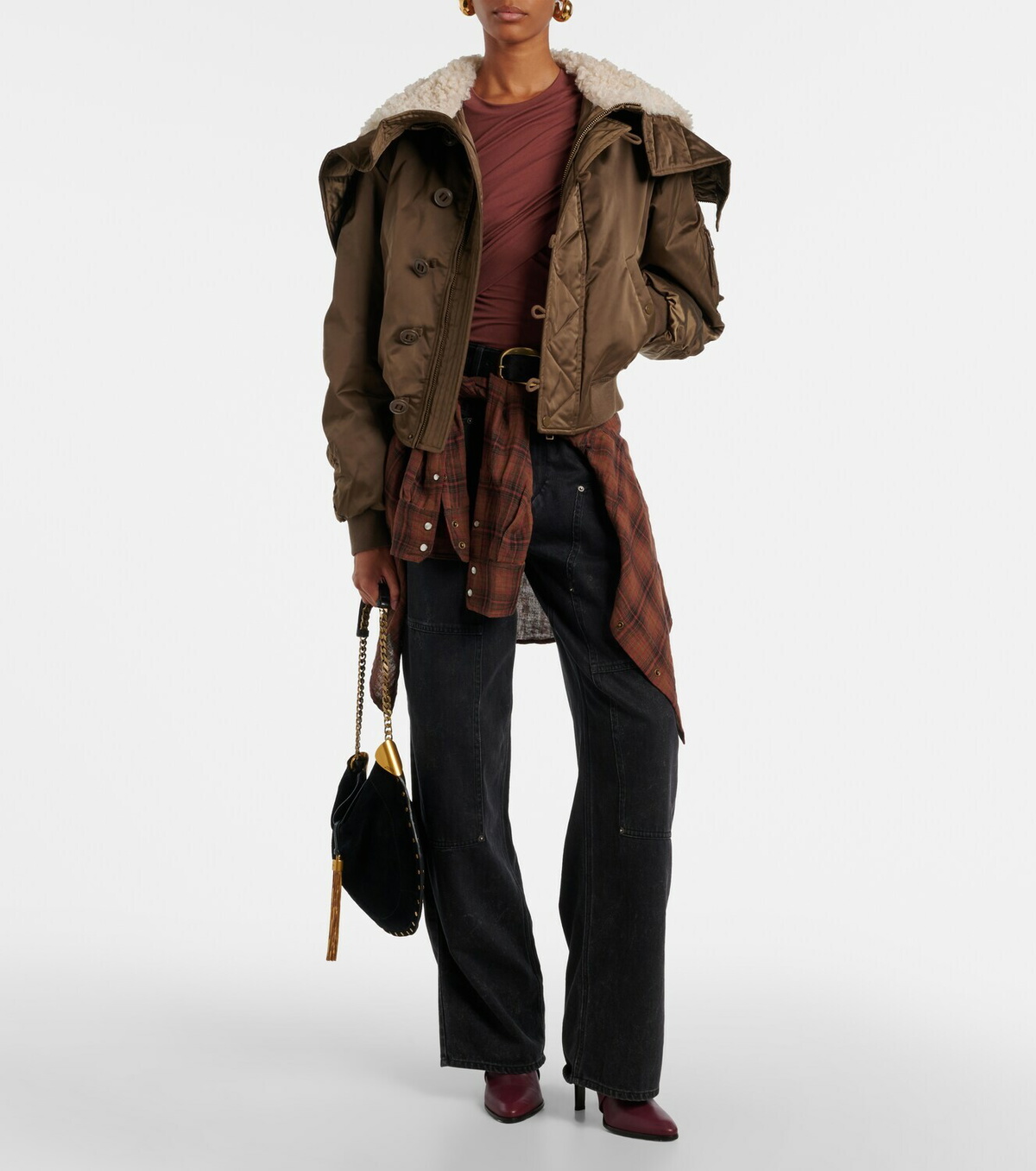 Marant Etoile Elisa hooded bomber jacket