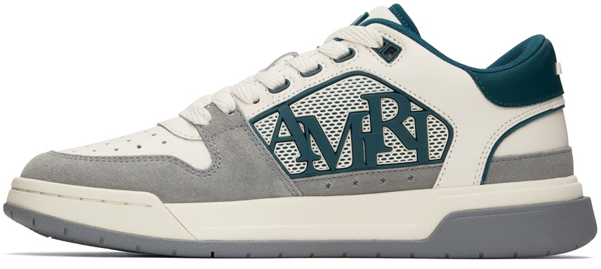 AMIRI White & Green Classic Low Sneakers Amiri