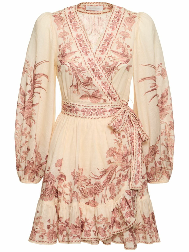 Photo: ZIMMERMANN Waverly Printed Poplin Wrap Mini Dress