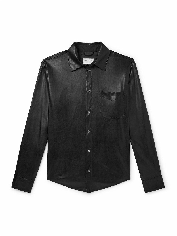 Photo: 4SDesigns - Faux Leather Shirt - Black