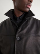 COMME DES GARÇONS HOMME - Padded Oiled-Leather Jacket - Black