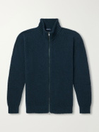 Thom Sweeney - Wool-Blend Zip-Up Mock-Neck Sweater - Green