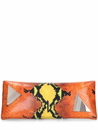 THE ATTICO - 8:30 Pm Snake Printed Leather Clutch