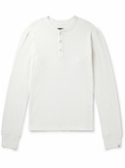 Rag & Bone - Waffle-Knit Cotton Henley T-Shirt - White