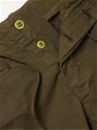 MAN 1924 - Tomi Slim-Fit Tapered Cotton-Blend Ripstop Cargo Trousers - Green