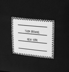 Thom Browne - Appliquéd Pebble-Grain Leather-Trimmed Canvas Backpack - Black