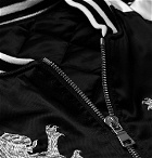 Balmain - Embroidered Satin Bomber Jacket - Men - Black