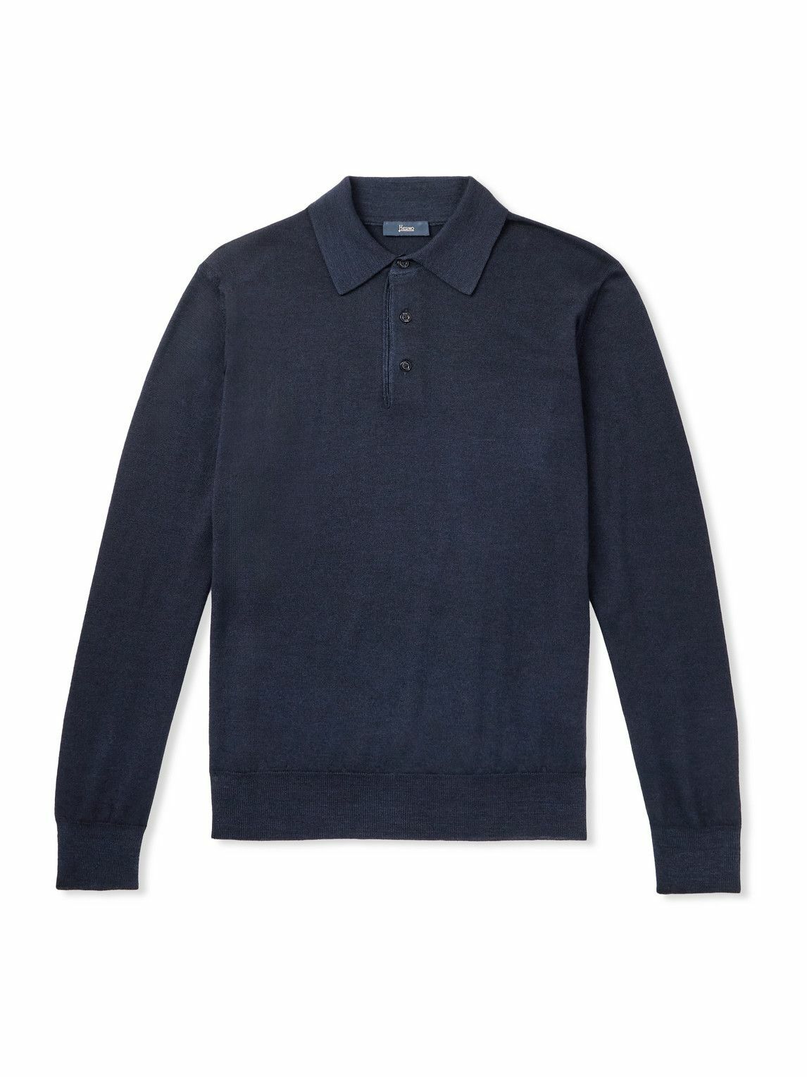 Herno - Wool Polo Shirt - Blue
