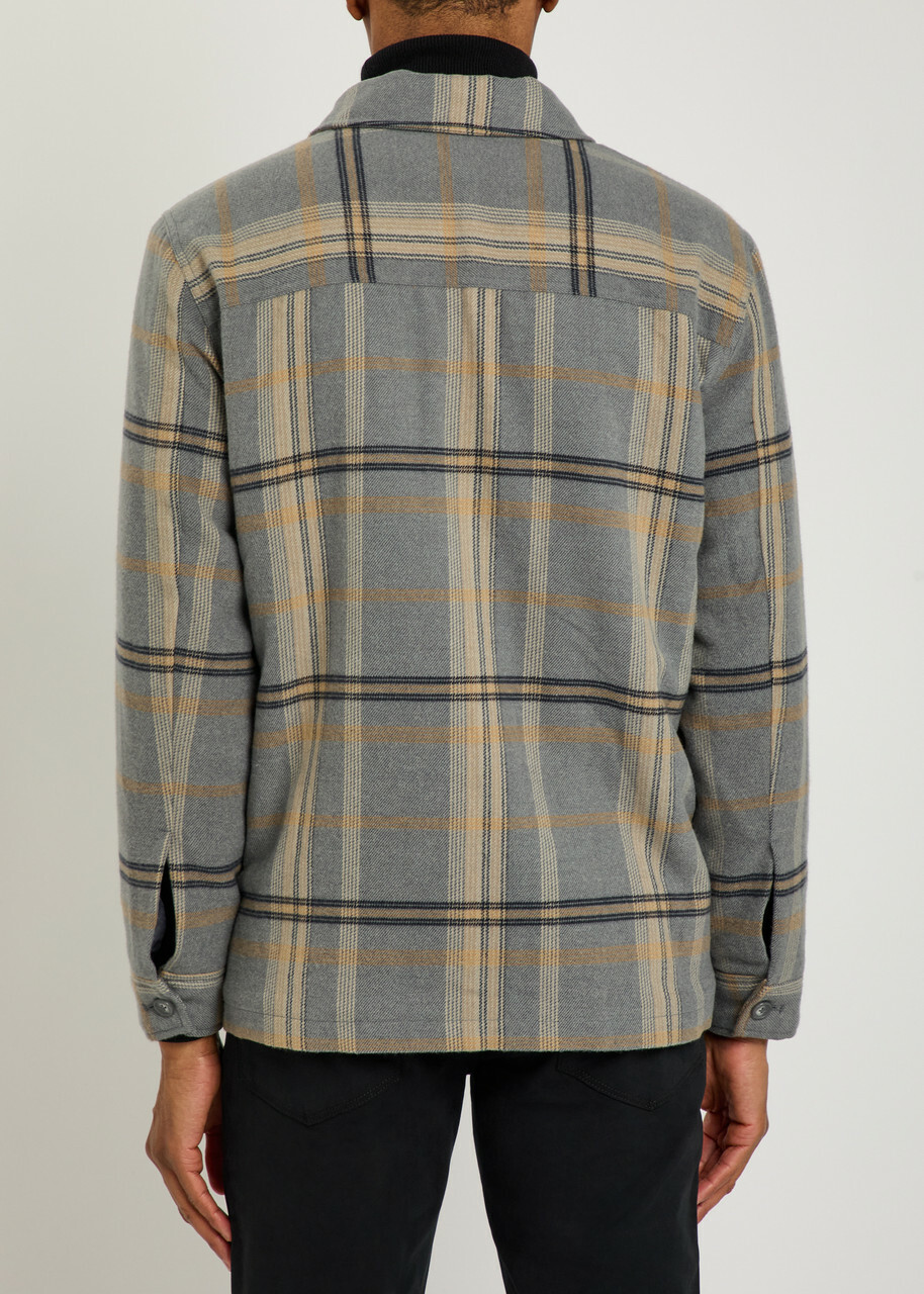 Paige Telford Plaid Flannel Jacket Blue
