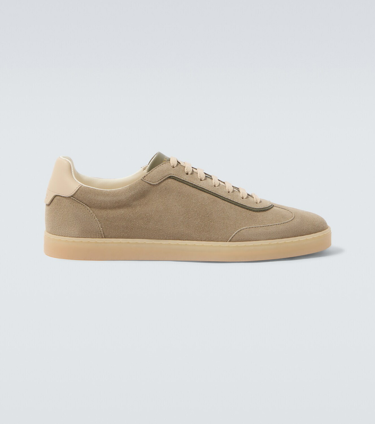 Brunello Cucinelli Leather-trimmed suede sneakers