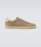 Brunello Cucinelli Leather-trimmed suede sneakers