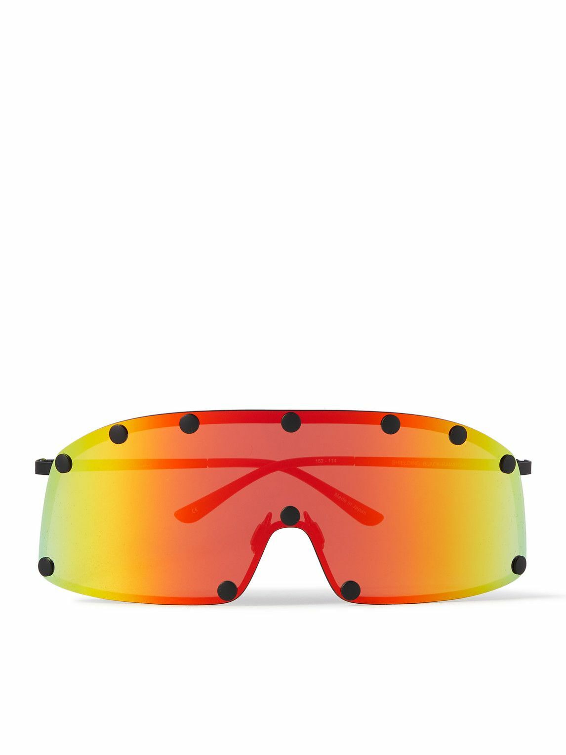Rick Owens - Shielding D-Frame Studded Stainless Steel Sunglasses