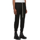 Rick Owens Black Boiled Cashmere Track Pants