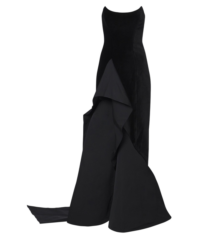 Photo: Safiyaa Fianne velvet and faille corset gown
