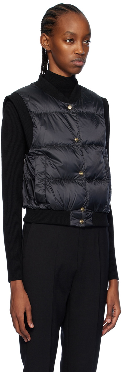 Max Mara Black Asoft Down Vest Max Mara