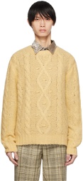 CMMN SWDN Yellow Brushed Sweater