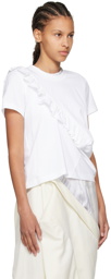 Noir Kei Ninomiya White Ruffled T-Shirt