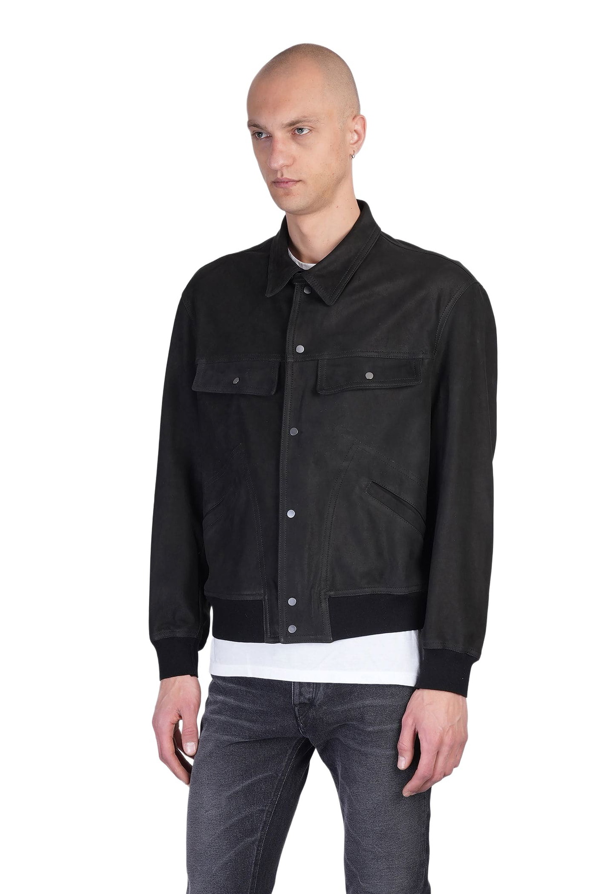 Salvatore Santoro Leather Jacket In Black Leather Salvatore